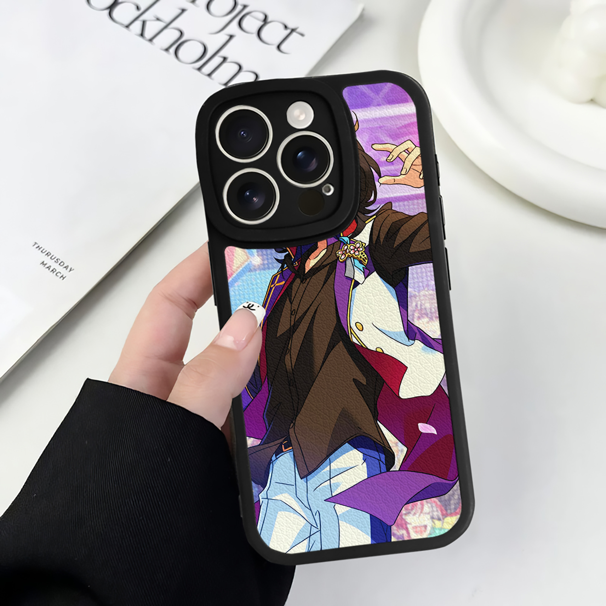（画像用） あんさんぶるスターズ! Ensemble Stars 【iPhone 16シリーズ対応】シリコンスマホケース（レザー調） 材質：シリコン